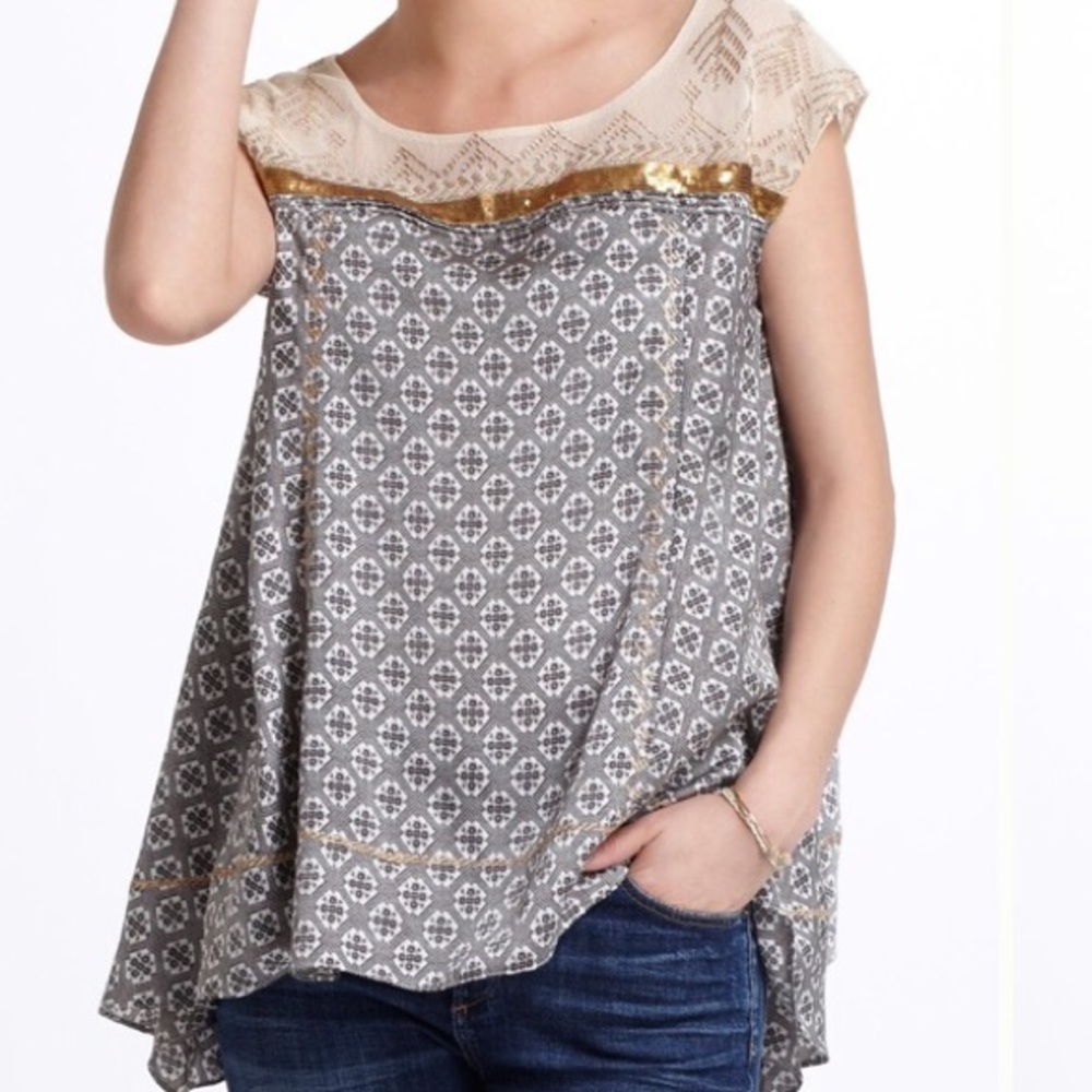 🆕 Listing! Anthropologie | Floreat | Flowy Sequin Tank